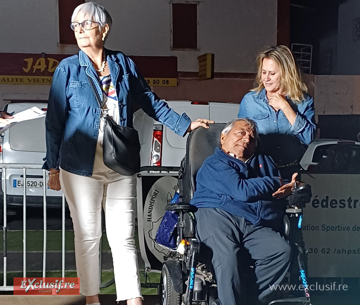 Simone Rouvrais, adjointe au maire, Mazid Mohamed, président de l'AHPS, et Marlène Chane See Chu, marraine de la manifestation