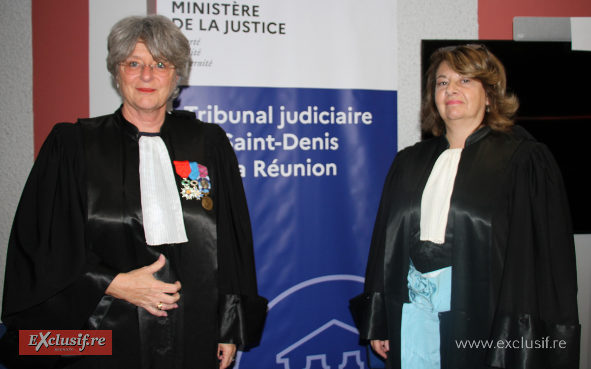 Véronique Denizot, procureure de la République de Saint-Denis, et Emmanuelle Wacongne, présidente du Tribunal Judiciaire de Saint-Denis de La Réunion,