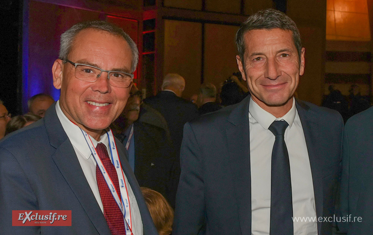 Serge Hoarau, Vice-pdt du conseil départemental de La Réunion; avec David Lisnard (Pdt de l'AMF)