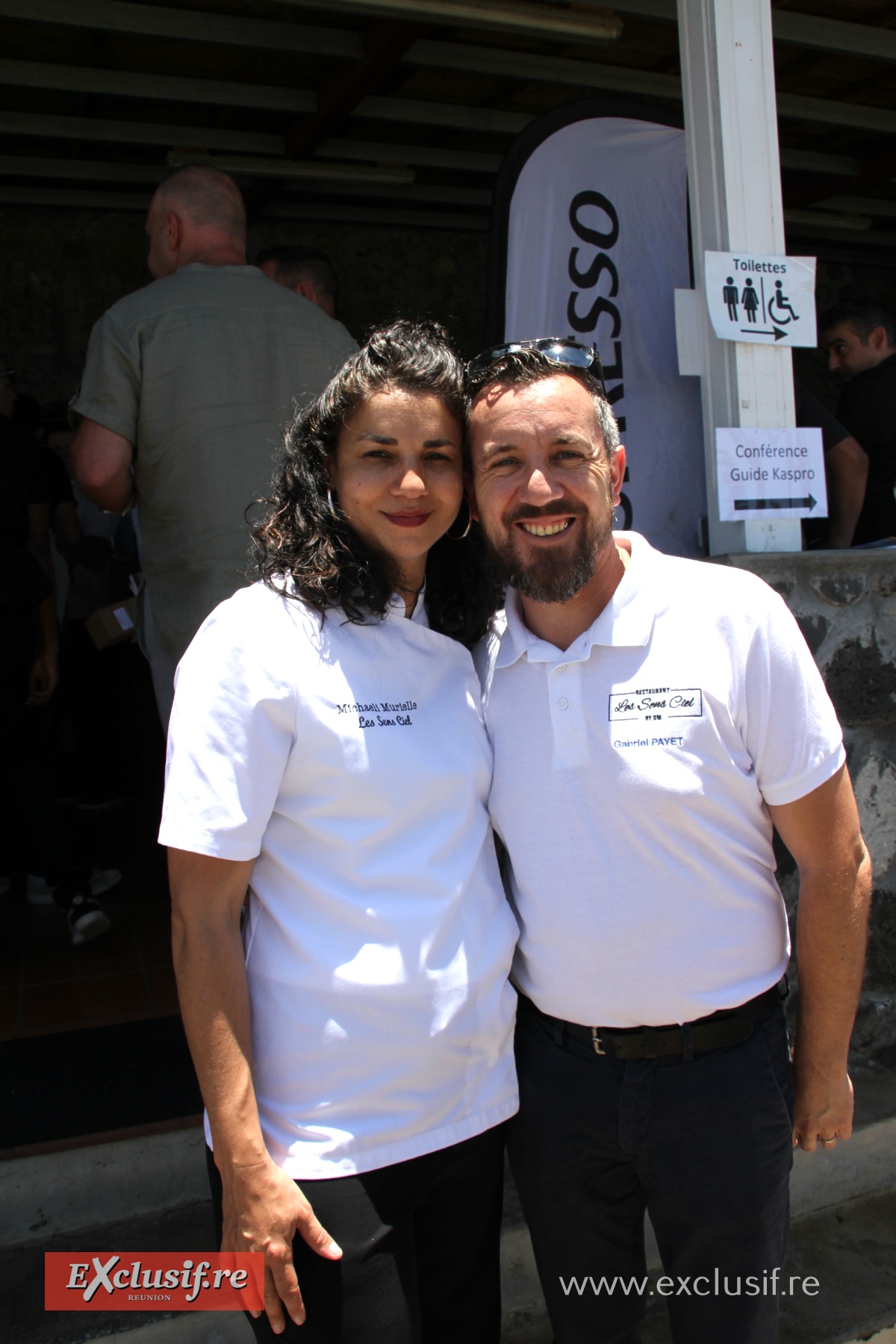 Murielle Michaëli et son époux Gabriel Payet, gérants du restaurant Les Sens Ciel by GM