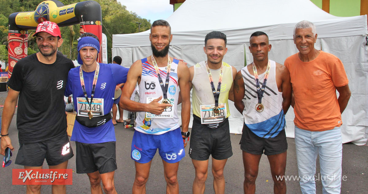 Jean-Louis Prianon (à droite) avec les vainqueurs du jour