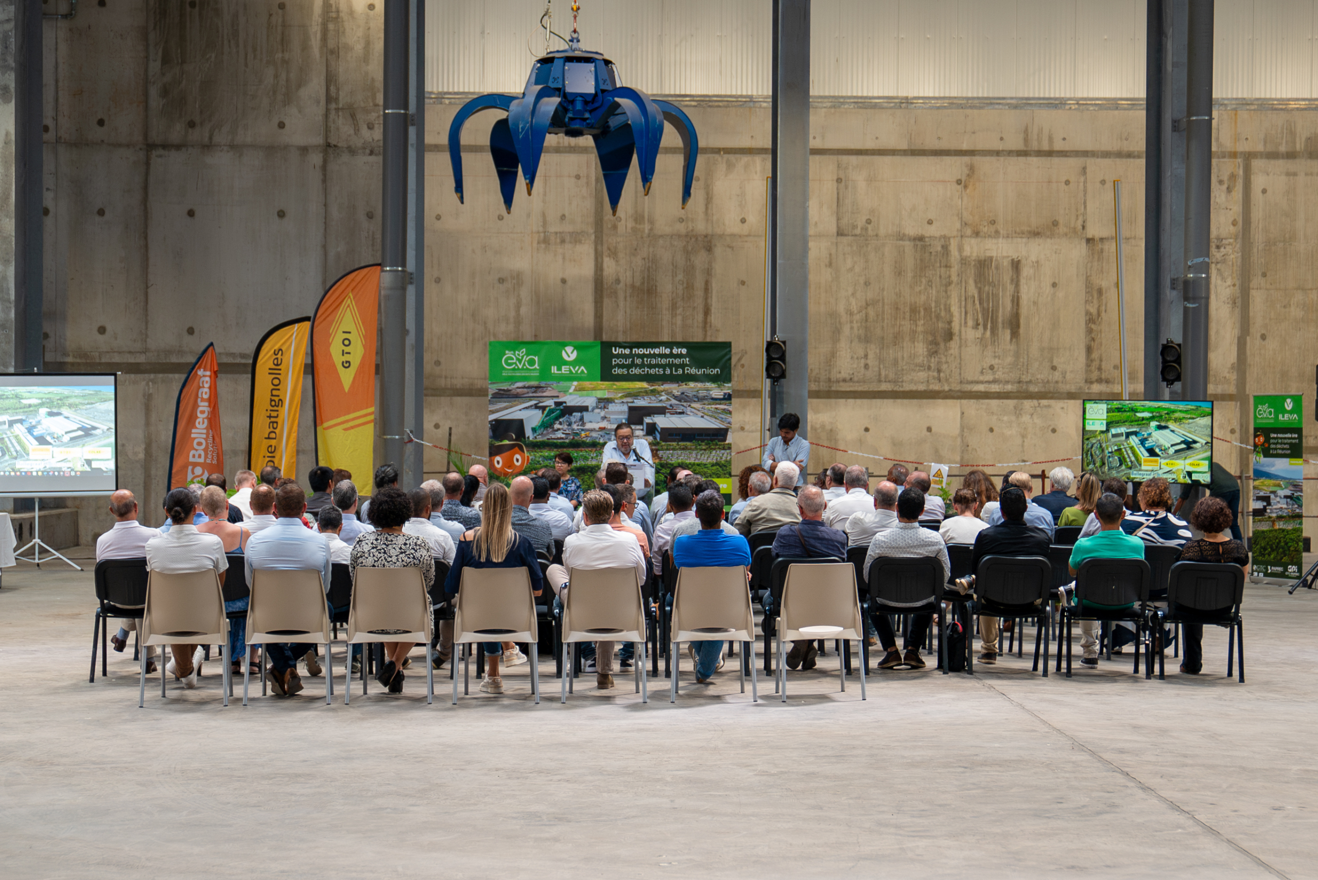 Inauguration du nouveau centre de valorisation énergétique RUN'EVA à Saint-Pierre