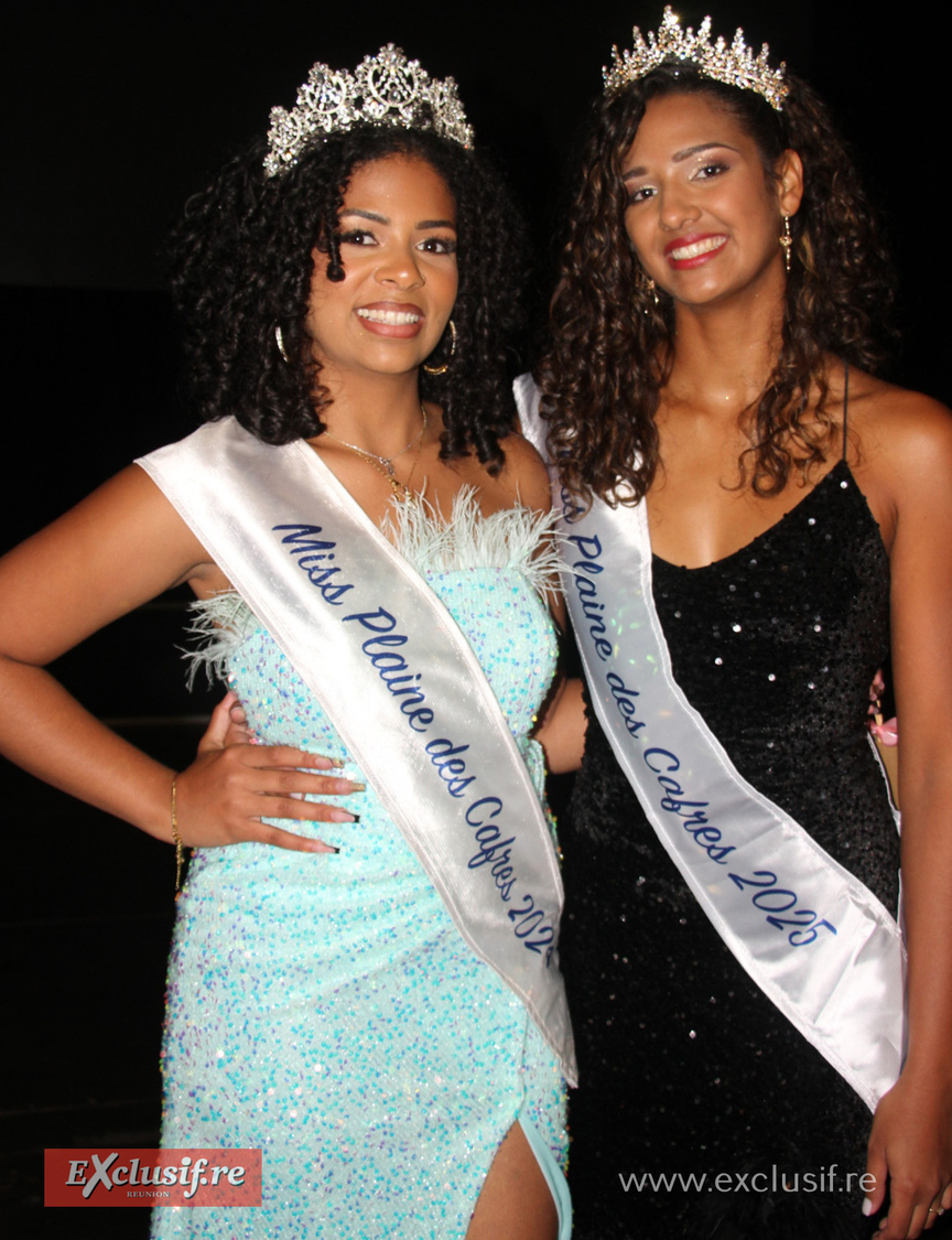 Hérine Lafable, Miss Plaine des Cafres 2024, et Alycia Taochy, Miss Plaine des Cafres 2025