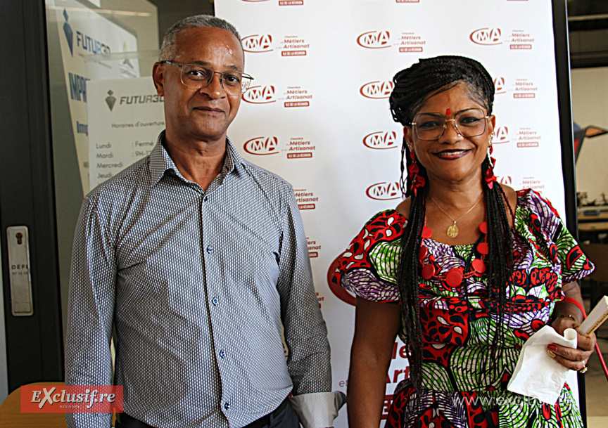 Richeville Melchior, directeur Centre de formation CMA Sainte-Clotilde, et Marie-Pierre Lafosse-Rivière