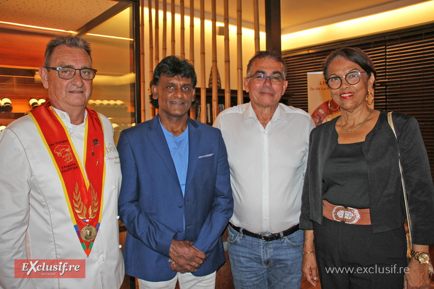 Yves Bouvier, Régis Ramsamy, Patrick Serveaux, président de l'UMIH Réunion, et Béatrice Sigismeau