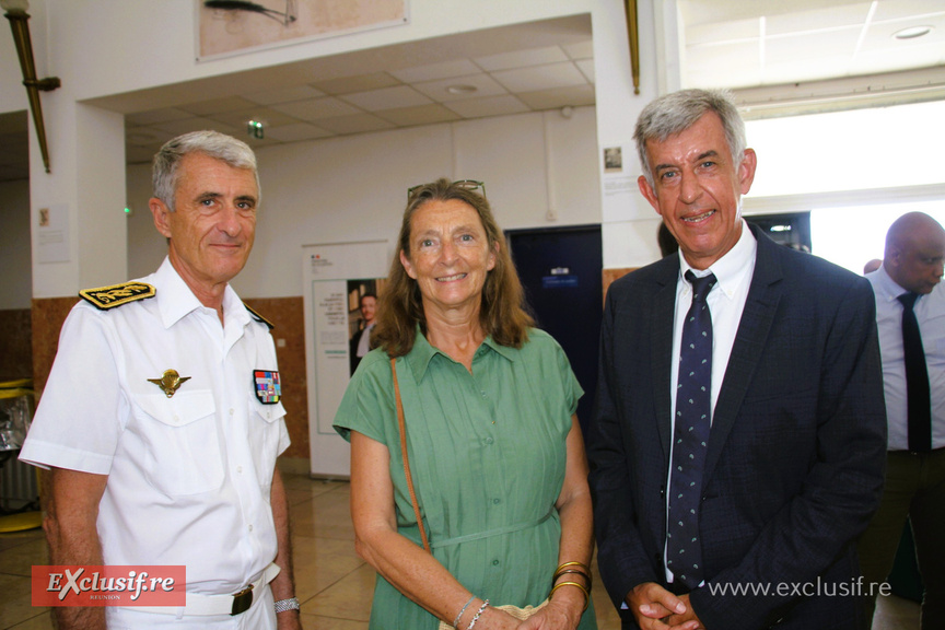 Patrice Latron, Préfet de La Réunion, avec le couple Chateauneuf, Alain et son épouse