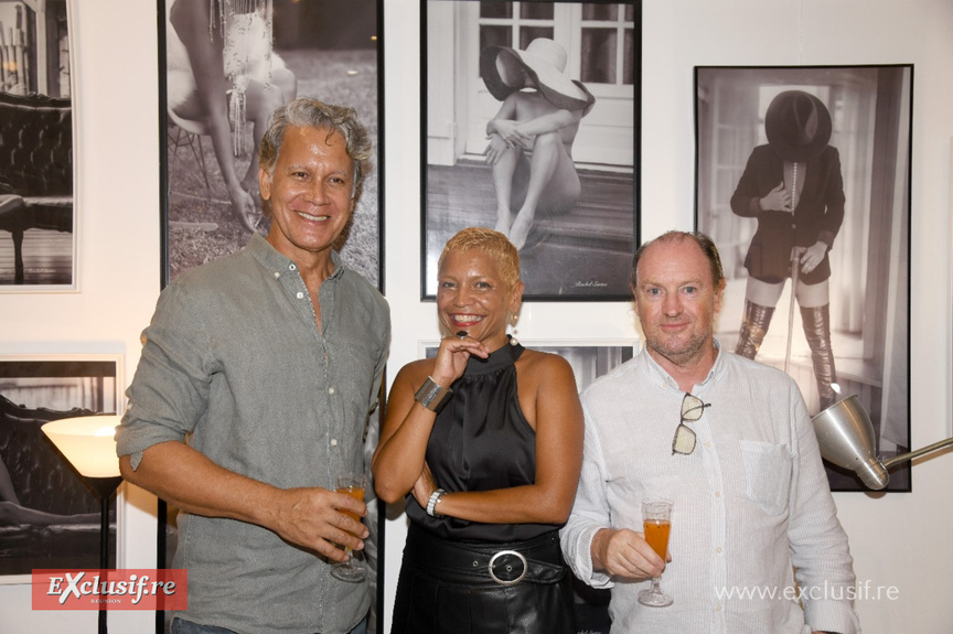 Jean-François Danot, Edwige Marimoutou, et Georges Digema, artiste-sculpteur