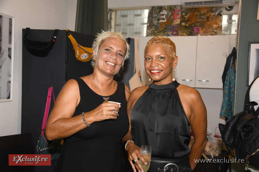 Crystel Gomez, artiste-peintre, et Edwige Marimoutou