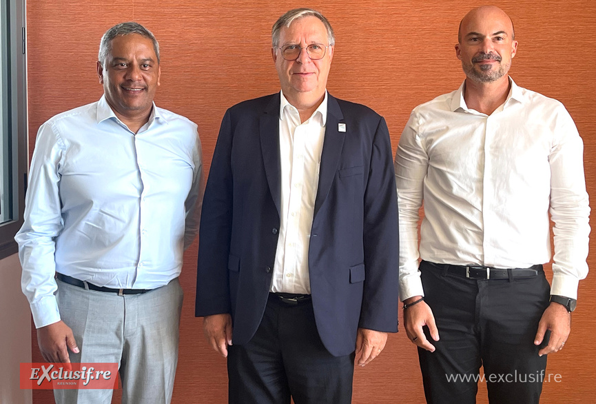 Fabrice Grondin, directeur des opérations, Christian Fouyer, président du directoire par intérim, et Willy Ethève, directeur du développement