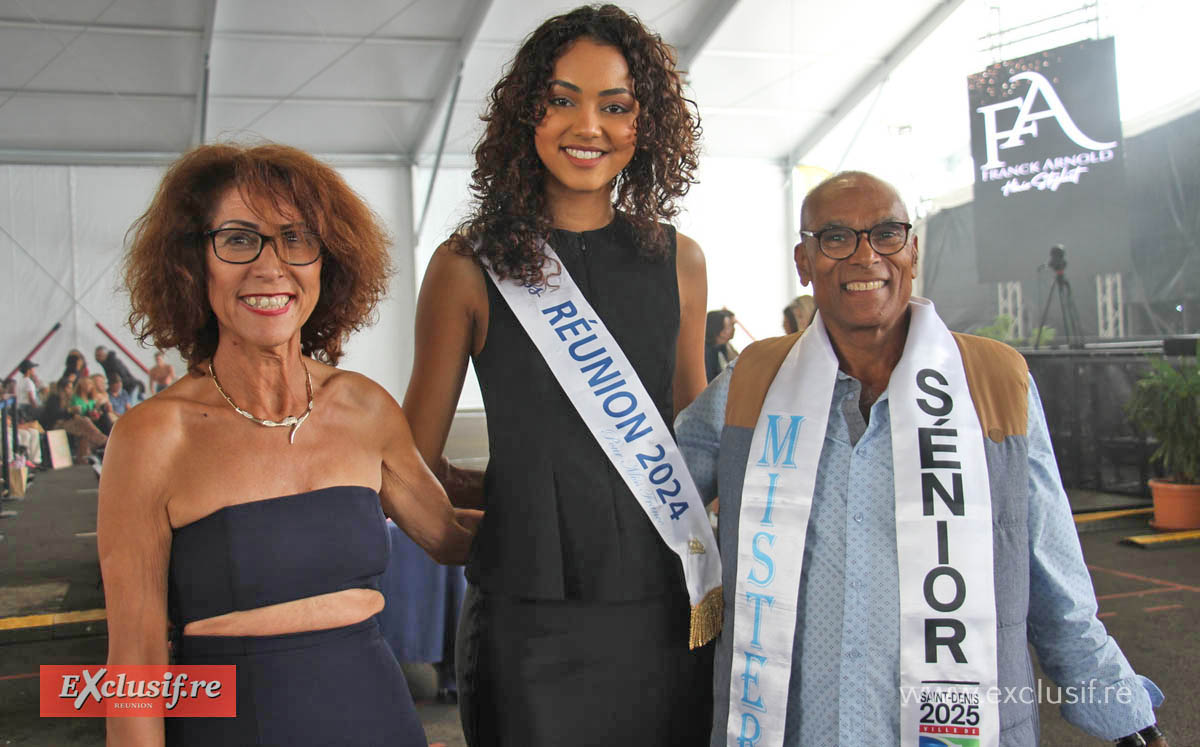 Marine Futol avec Miss Mamie Saint-Denis 2023, et Mister Senior Saint-Denis