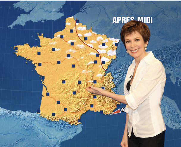 Catherine Laborde à l'époque de la météo (capture d'écran TF1)