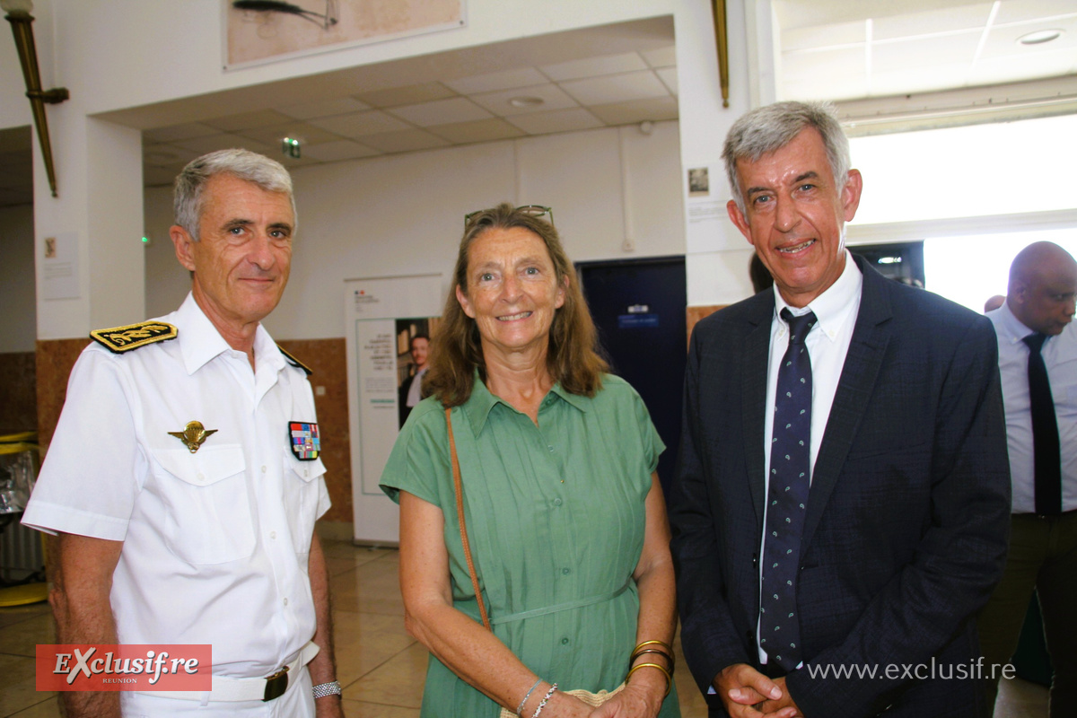 Patrice Latron, Préfet de La Réunion, avec le couple Chateauneuf, Alain et son épouse