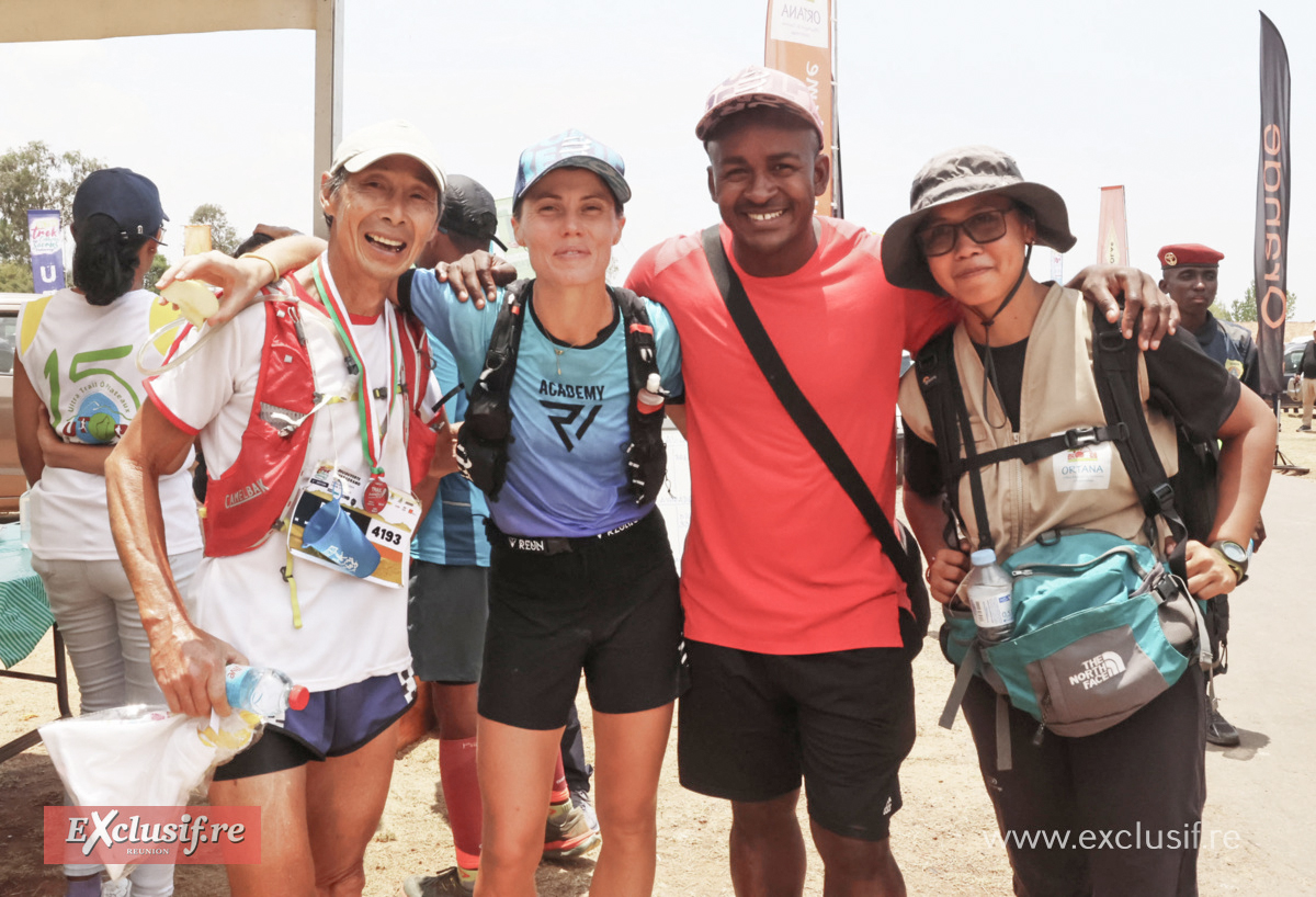 Avec mes amis de la Réunion : Philippe, Daouda et la sympathique Fam , notre guide